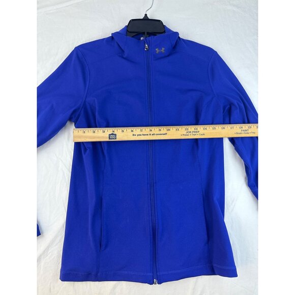 Under Armour Gear Blue Full Zip Jacket Size Large Fitted Running Athletic - Picture 7 of 7
